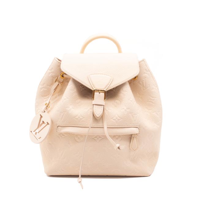 Louis Vuitton Montsouris New Creme White Monogram Empreinte Leather Backpack