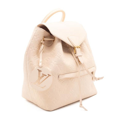 Louis Vuitton Montsouris New Creme White Monogram Empreinte Leather Backpack