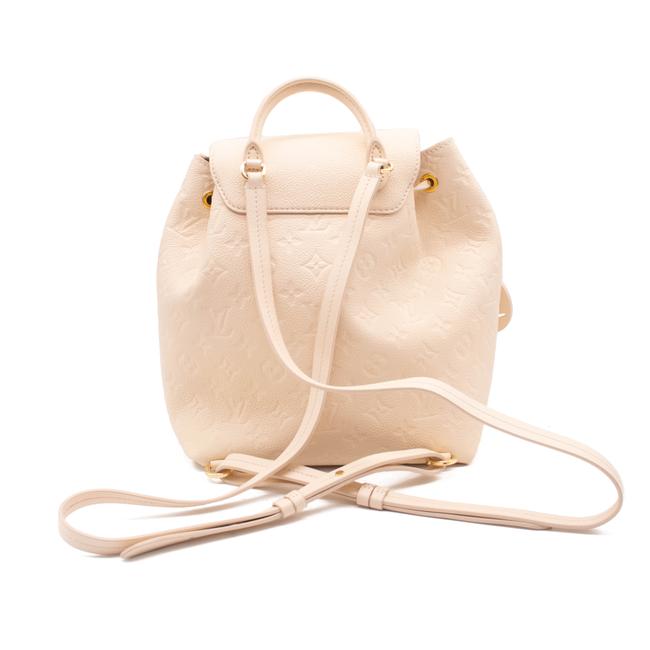Louis Vuitton Montsouris New Creme White Monogram Empreinte Leather Backpack