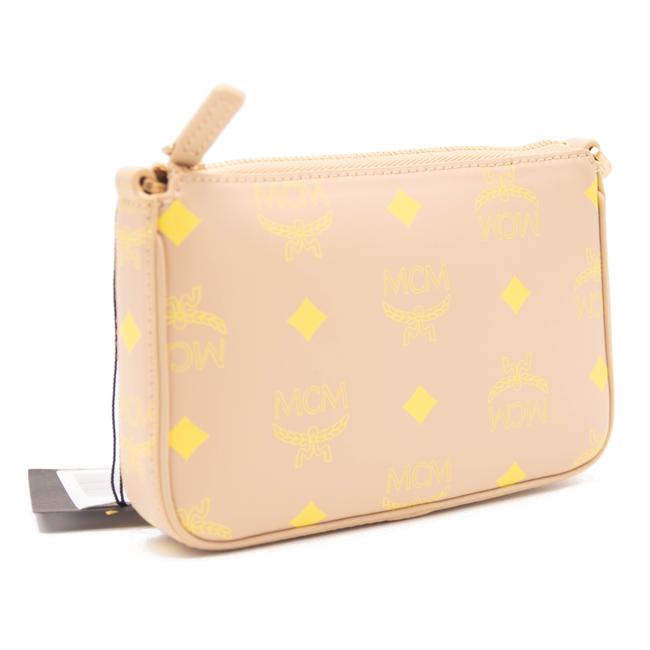 NEW MCM Shoulder Mini Color Splash Logo Beige Polyurethane Cross Body Bag