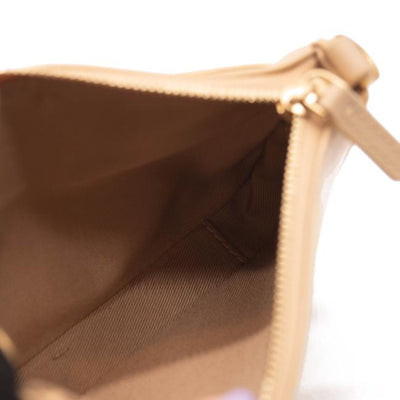 NEW MCM Shoulder Mini Color Splash Logo Beige Polyurethane Cross Body Bag