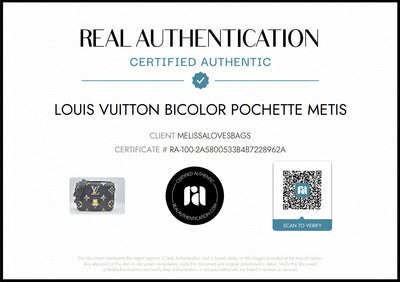 $3300 Louis Vuitton BiColor Pochette Metis Black Cream