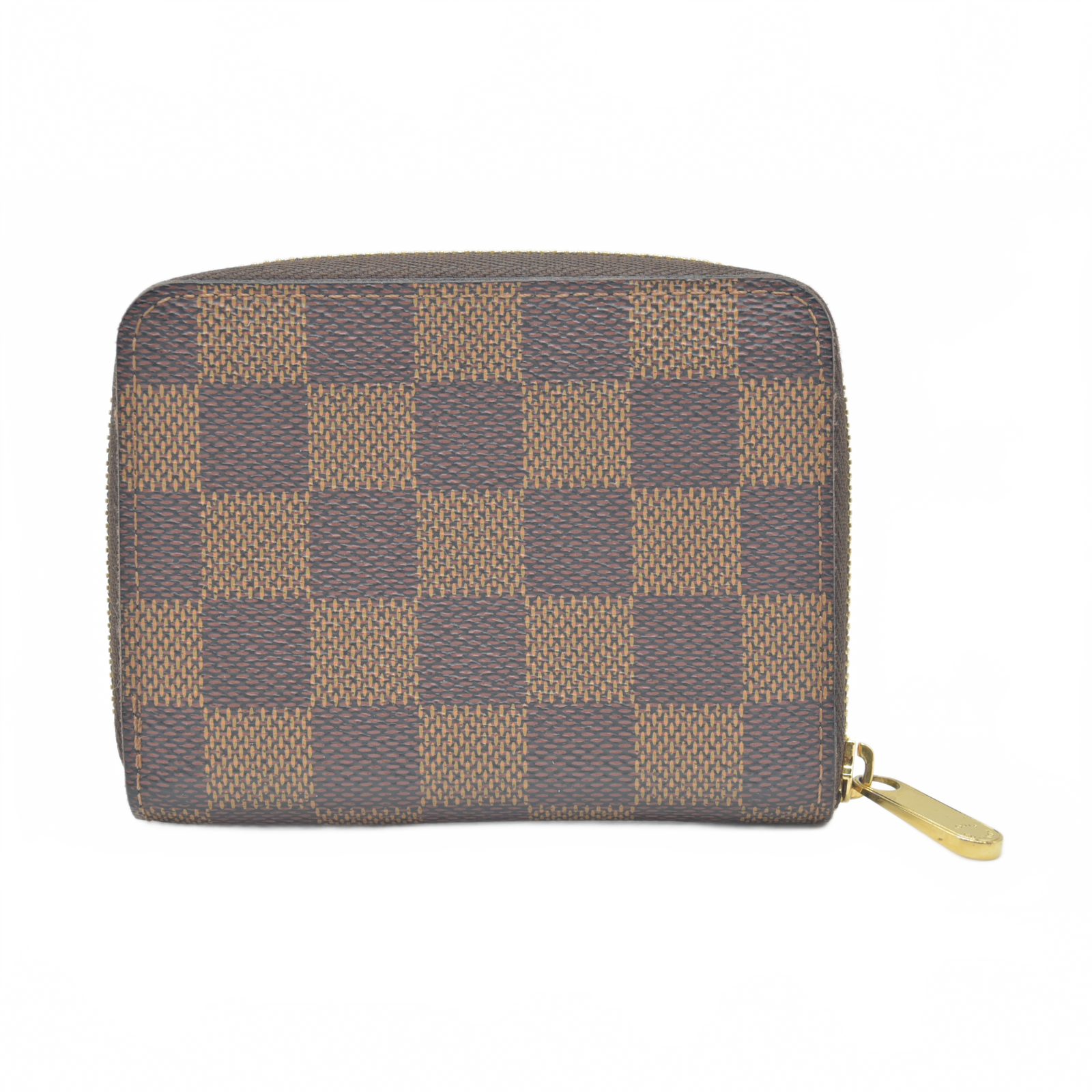Louis Vuitton Damier Zippy Coin Purse Brown Compact Wallet