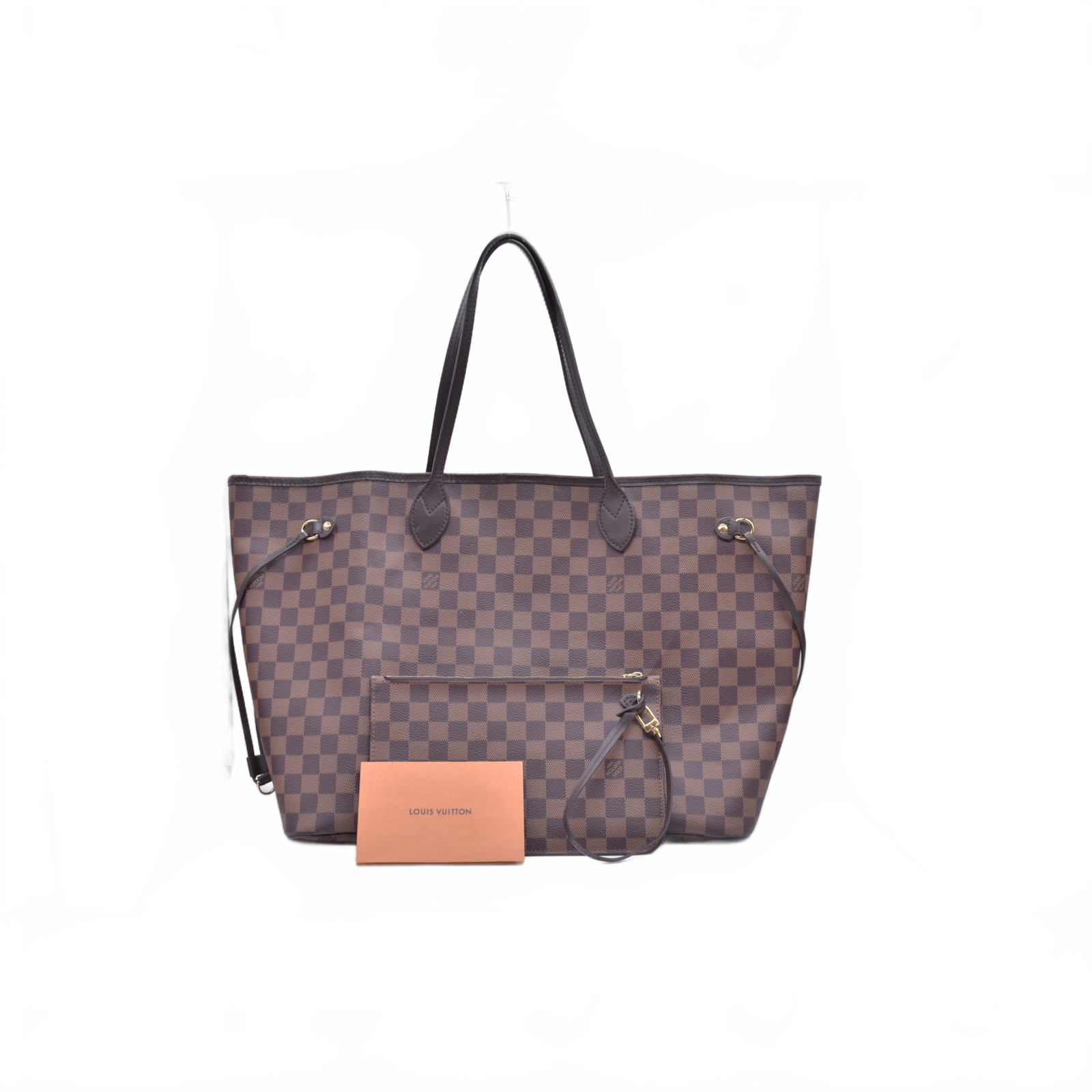 $2310 USA 2019 Louis Vuitton Damier Ebene Neverfull GM with Pouch 10021271 SD4119