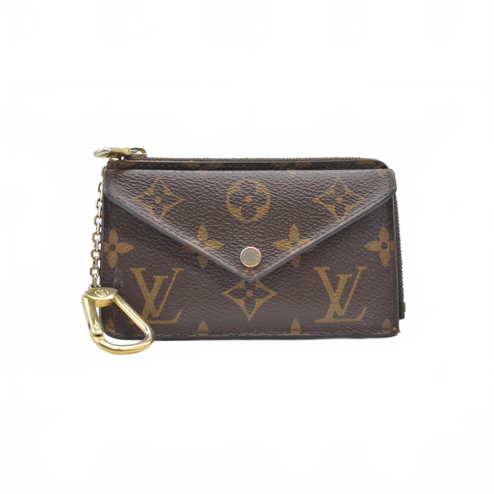 $675 Louis Vuitton  Monogram Recto Verso Card Holder Black RFID