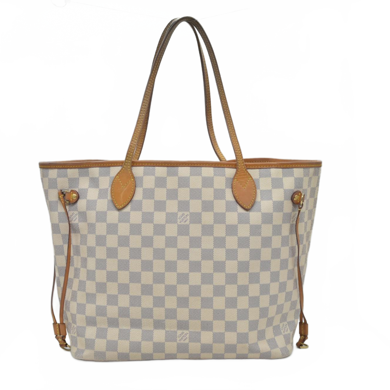$2170 Louis Vuitton Damier Azur Neverfull MM SA1144