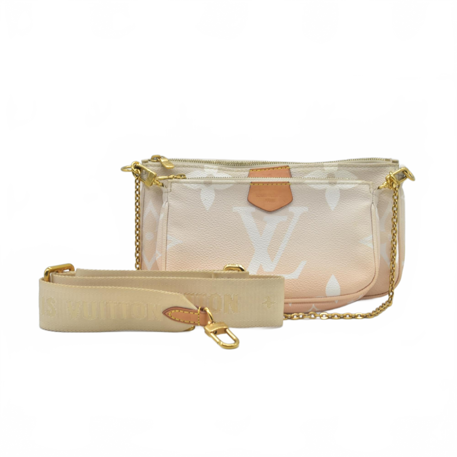 $2240 Louis Vuitton Monogram Giant By The Pool Multi Pochette Accessories Brume