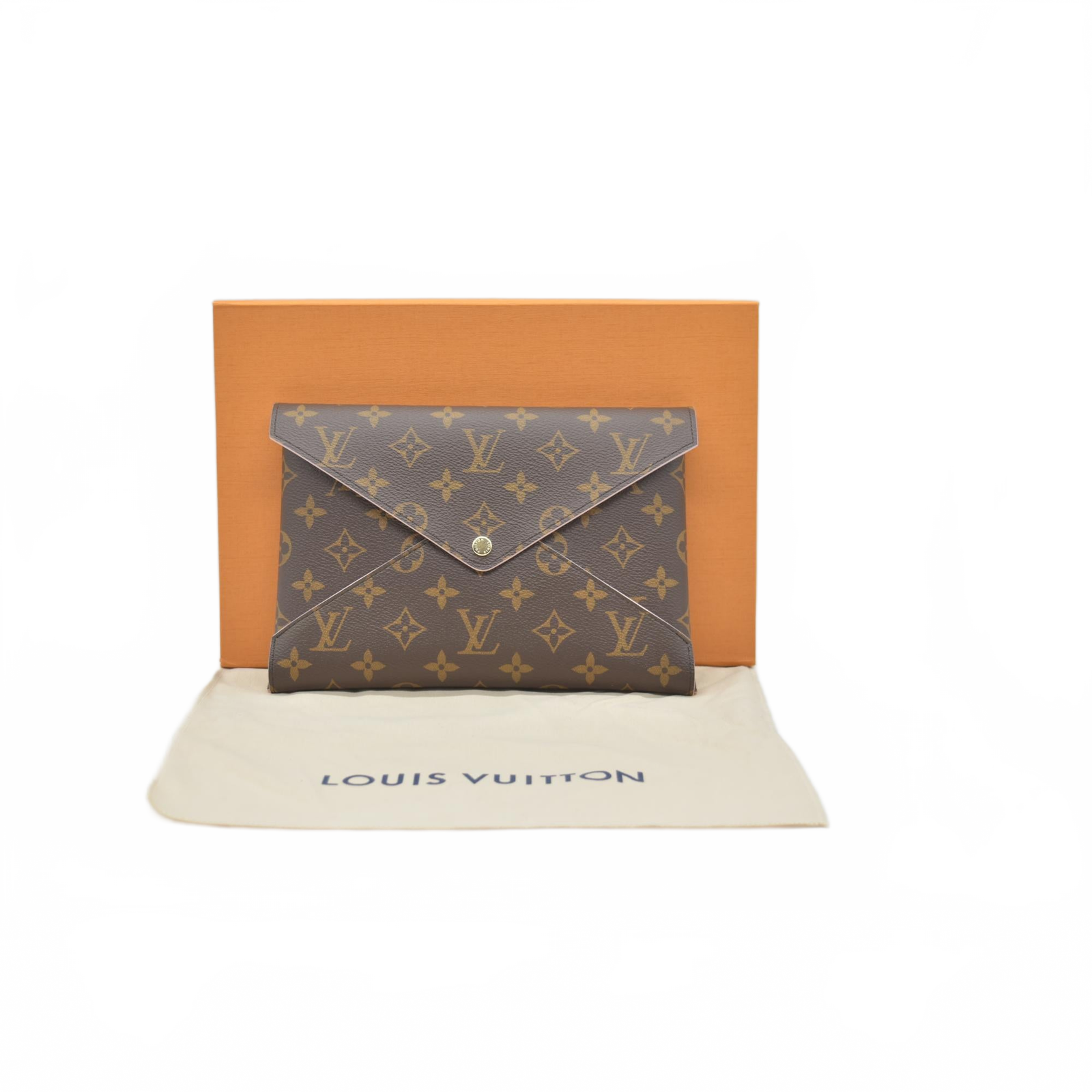 $845 Louis Vuitton Monogram Large Kirigami Pochette Insert Rose Ballerine