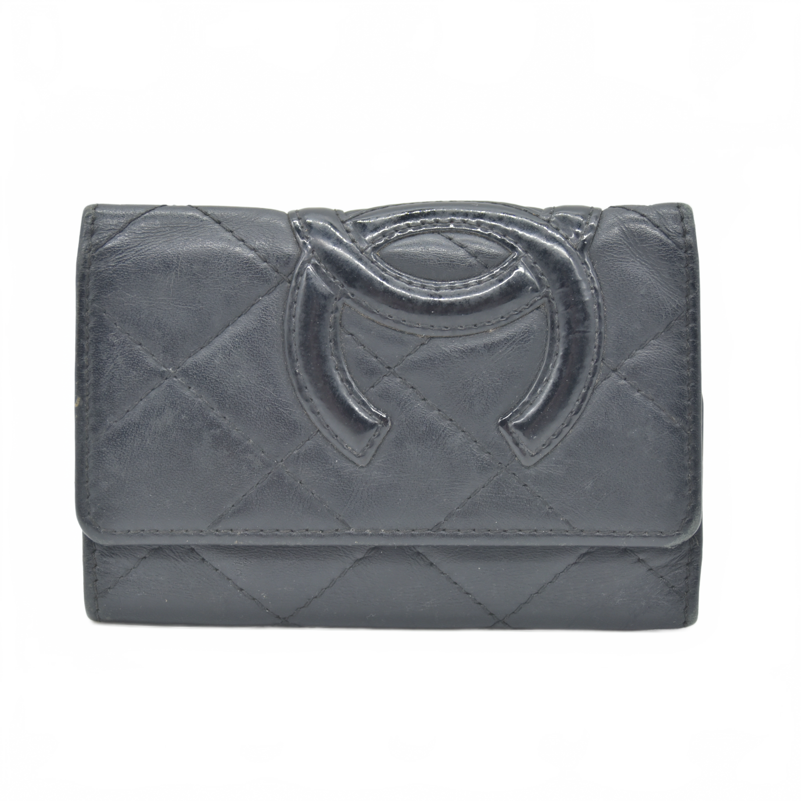 Chanel Cambon Line Quilted Leather Card Holder