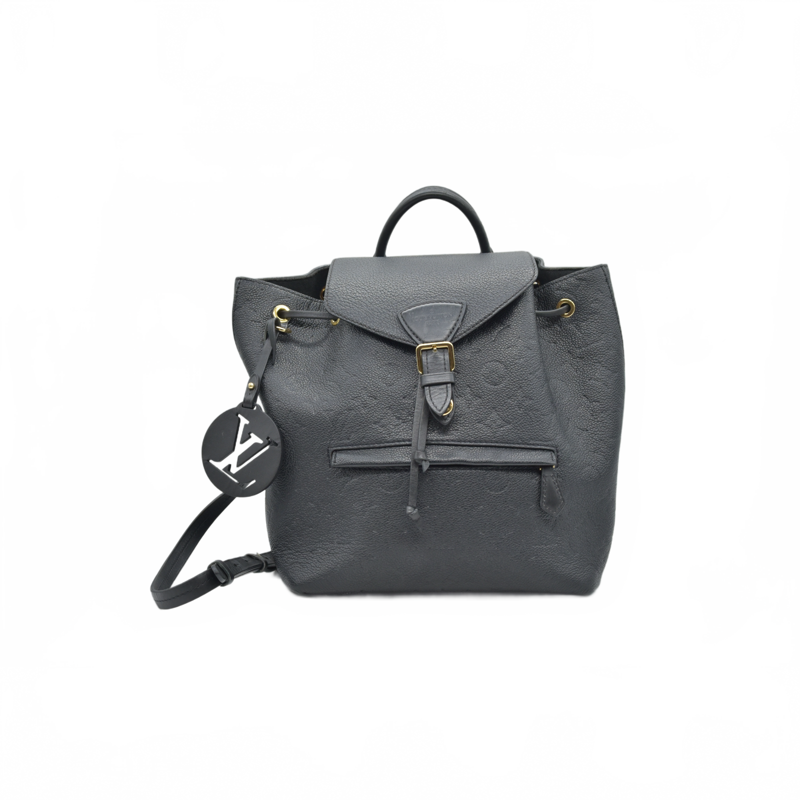 $2980 Louis Vuitton Black Montsouris Empreinte Noir Black Backpack 2020