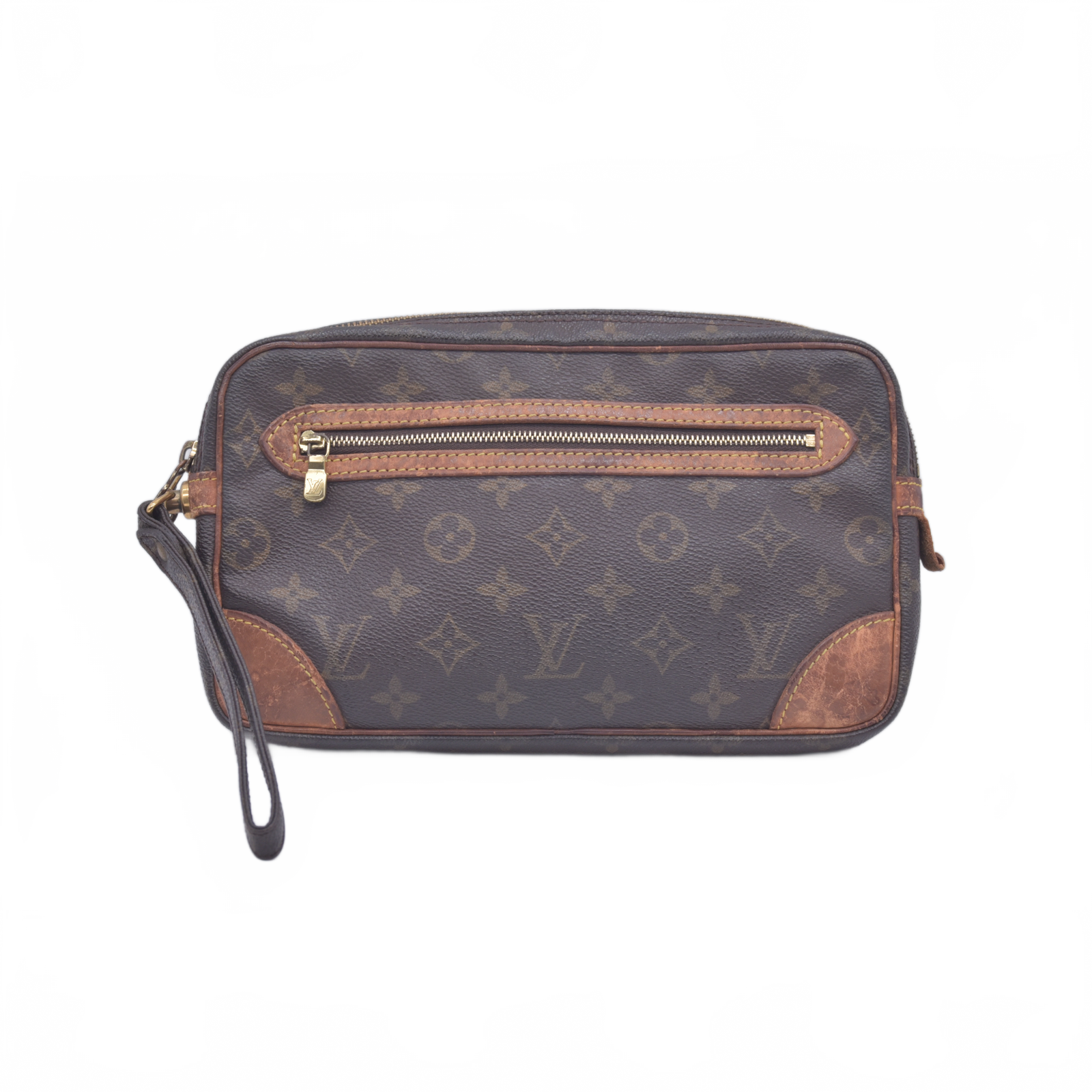$650 1992 Louis Vuitton Monogram Pochette Marly Dragonne 26 SL0942