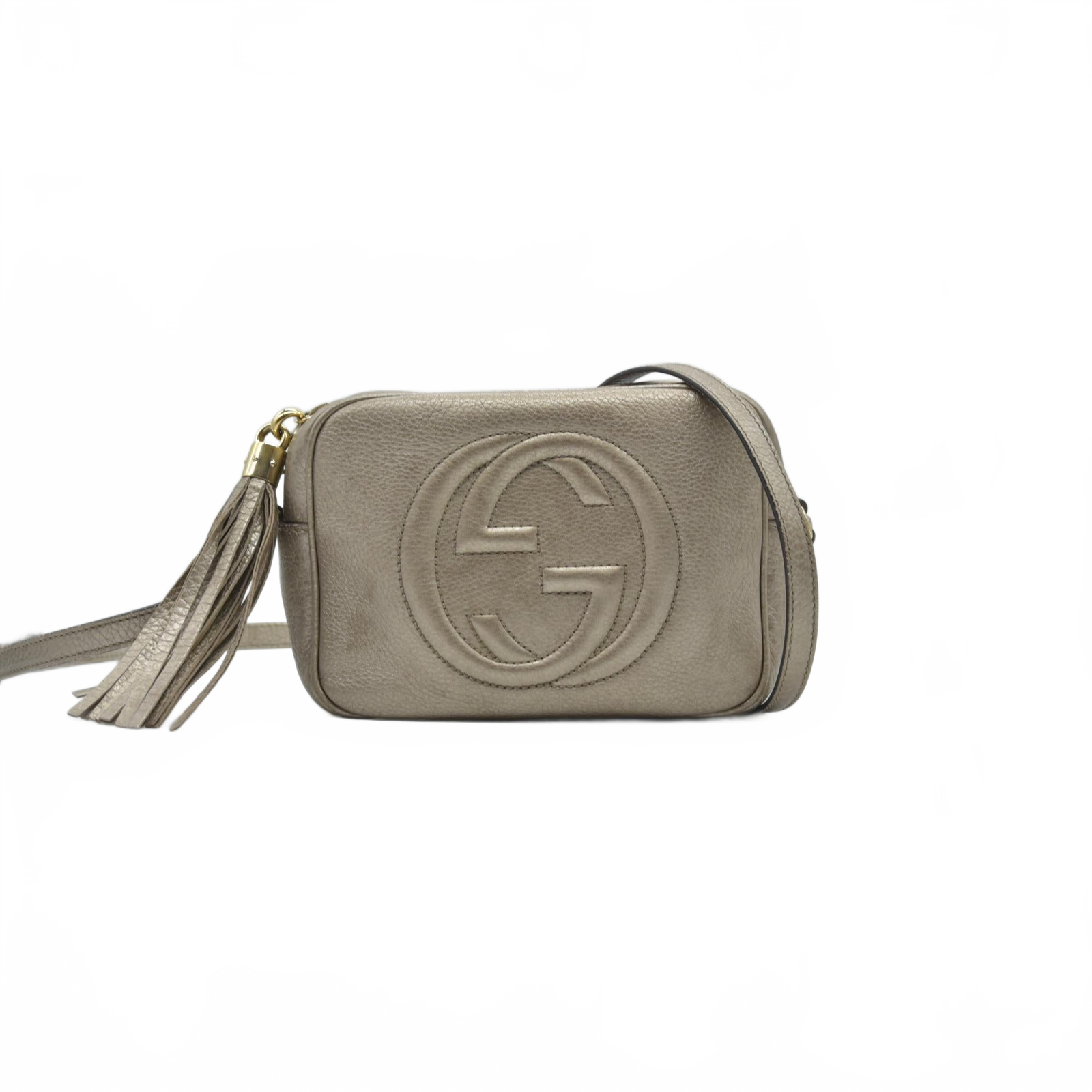 Gucci Gold Leather Small Soho Disco Crossbody Bag