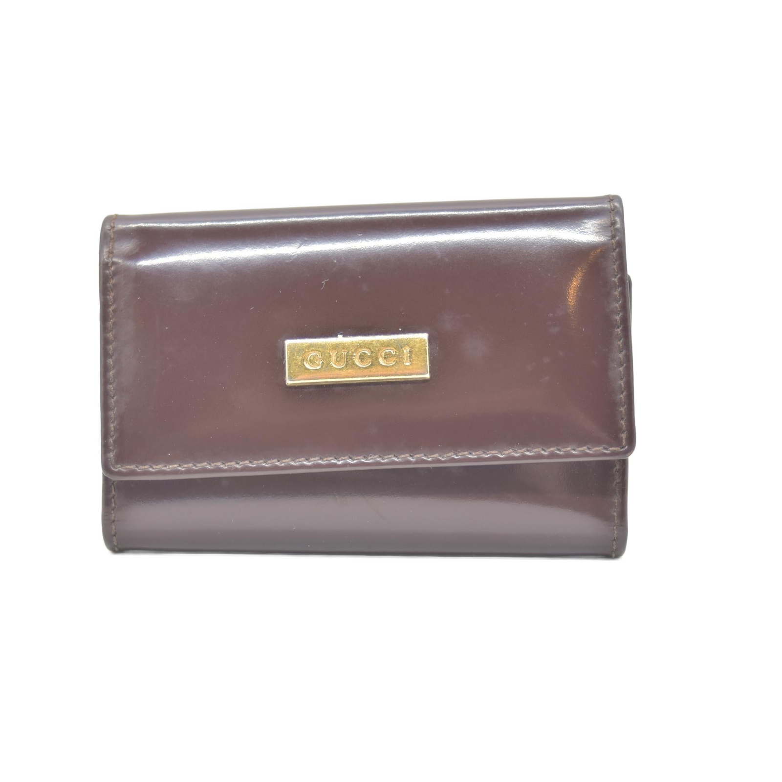 GUCCI Double G Leather 6 Ring Key Case Brown CONSIGNMENT