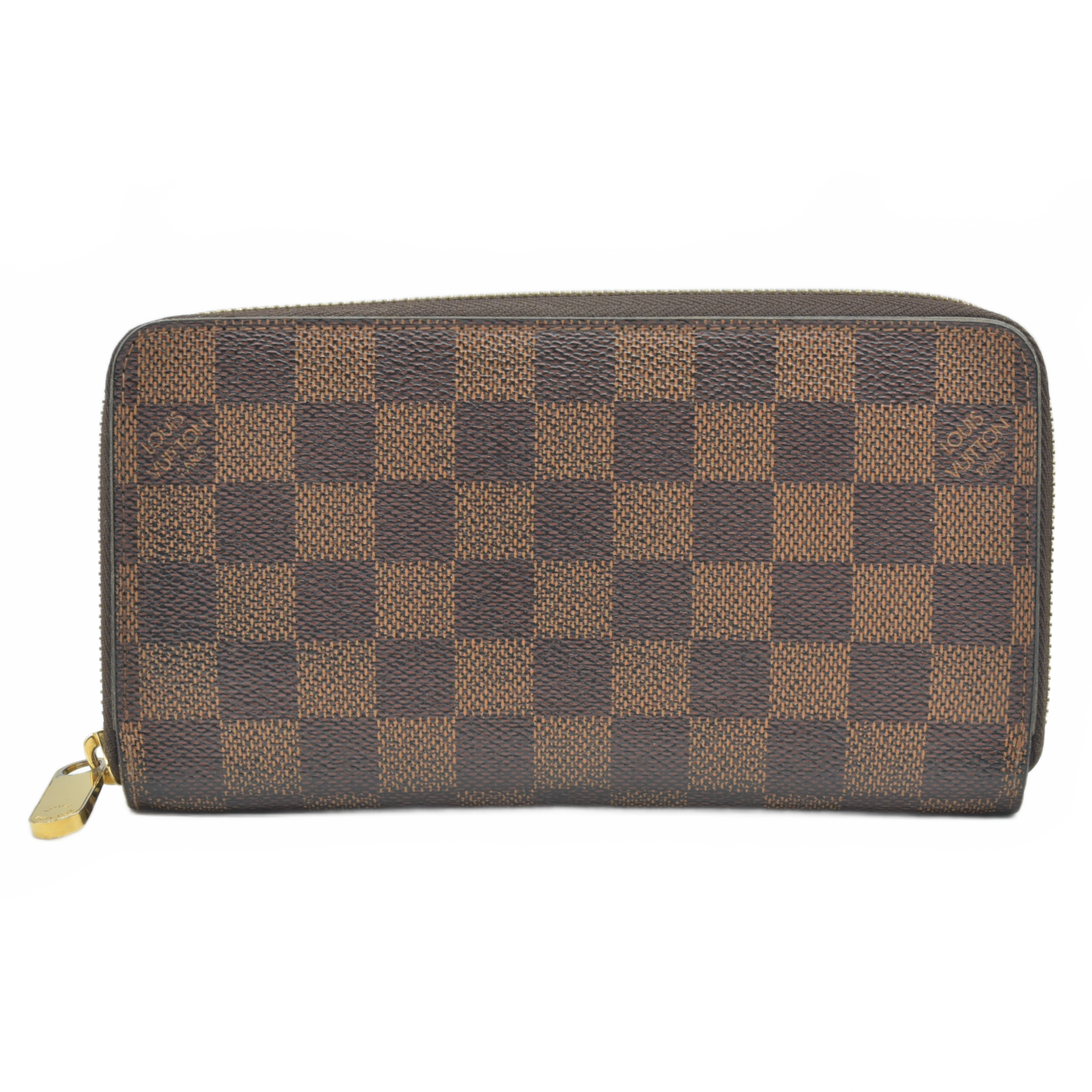 $915 2014 Louis Vuitton Damier Ebene Zippy Wallet MI4144