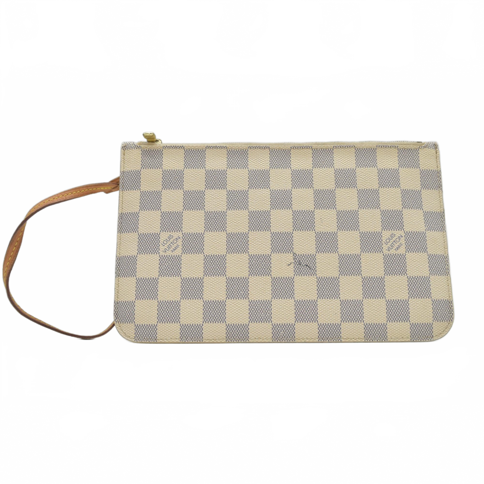 $600 Louis Vuitton Damier Azur Neverfull GM MM Tote Pochette SA1144