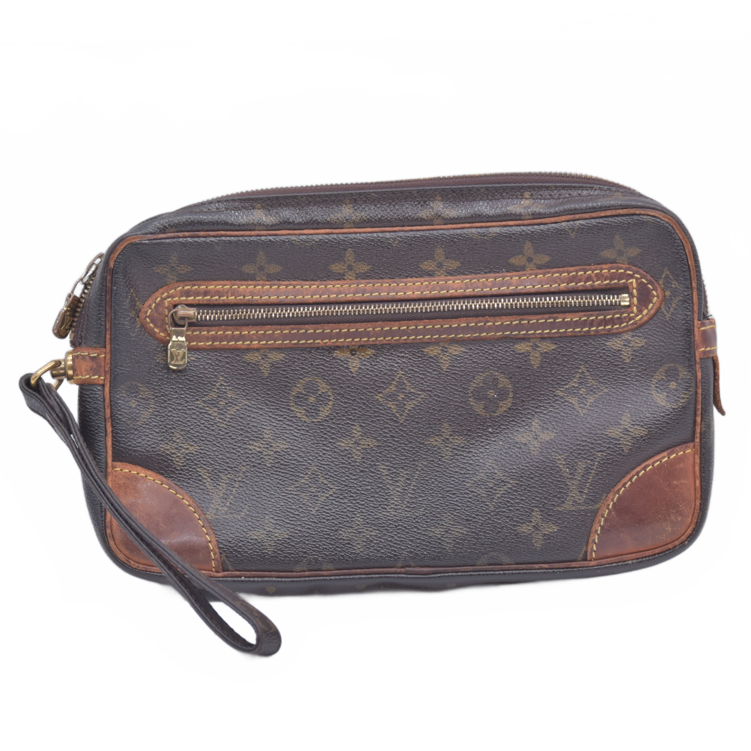$650 2002 Louis Vuitton Monogram Pochette Marly Dragonne 26 SL0042