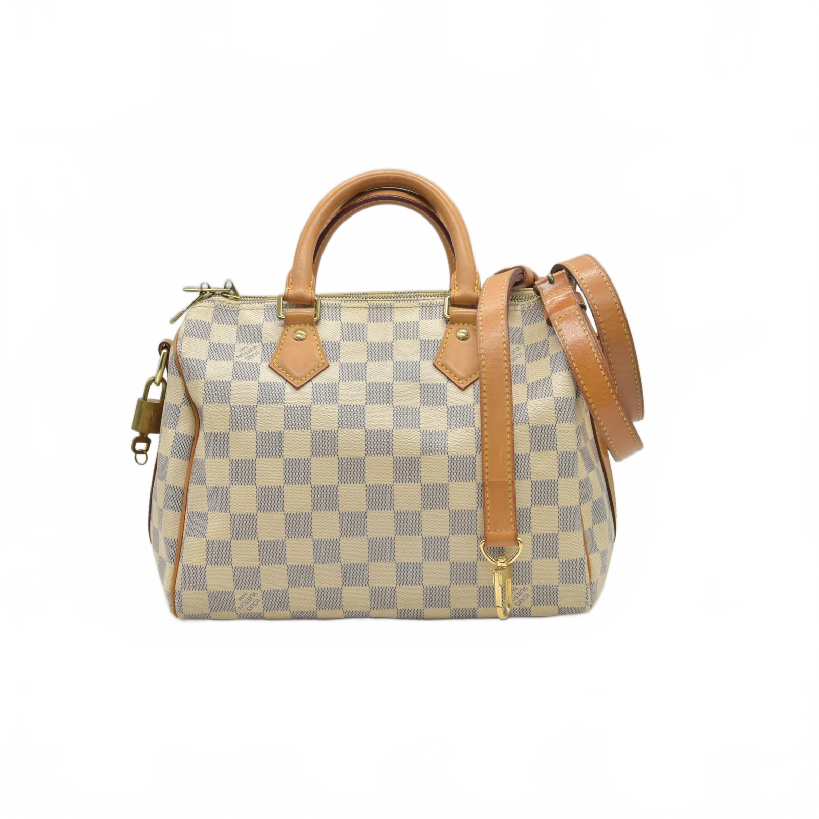 $1940 Louis Vuitton Damier Azur Speedy Bandouliere 25 DU3184