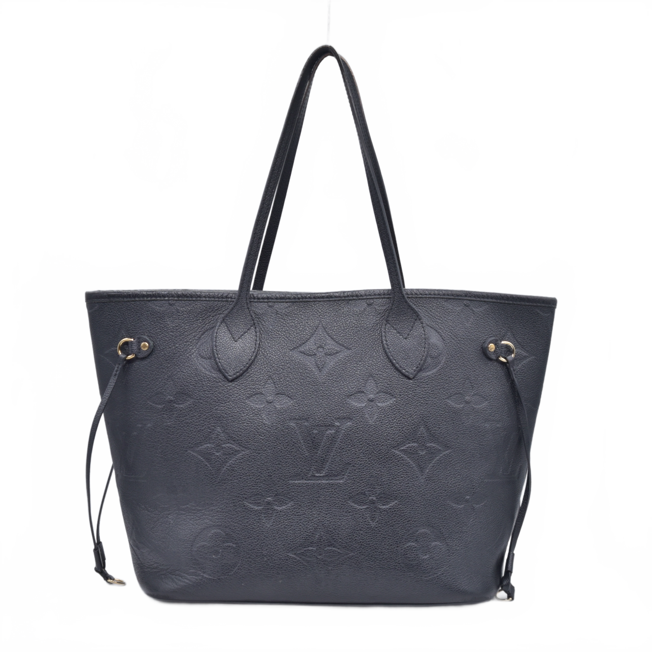 $3050 Louis Vuitton Empreinte Leather Neverfull MM RFID Black 10021406
