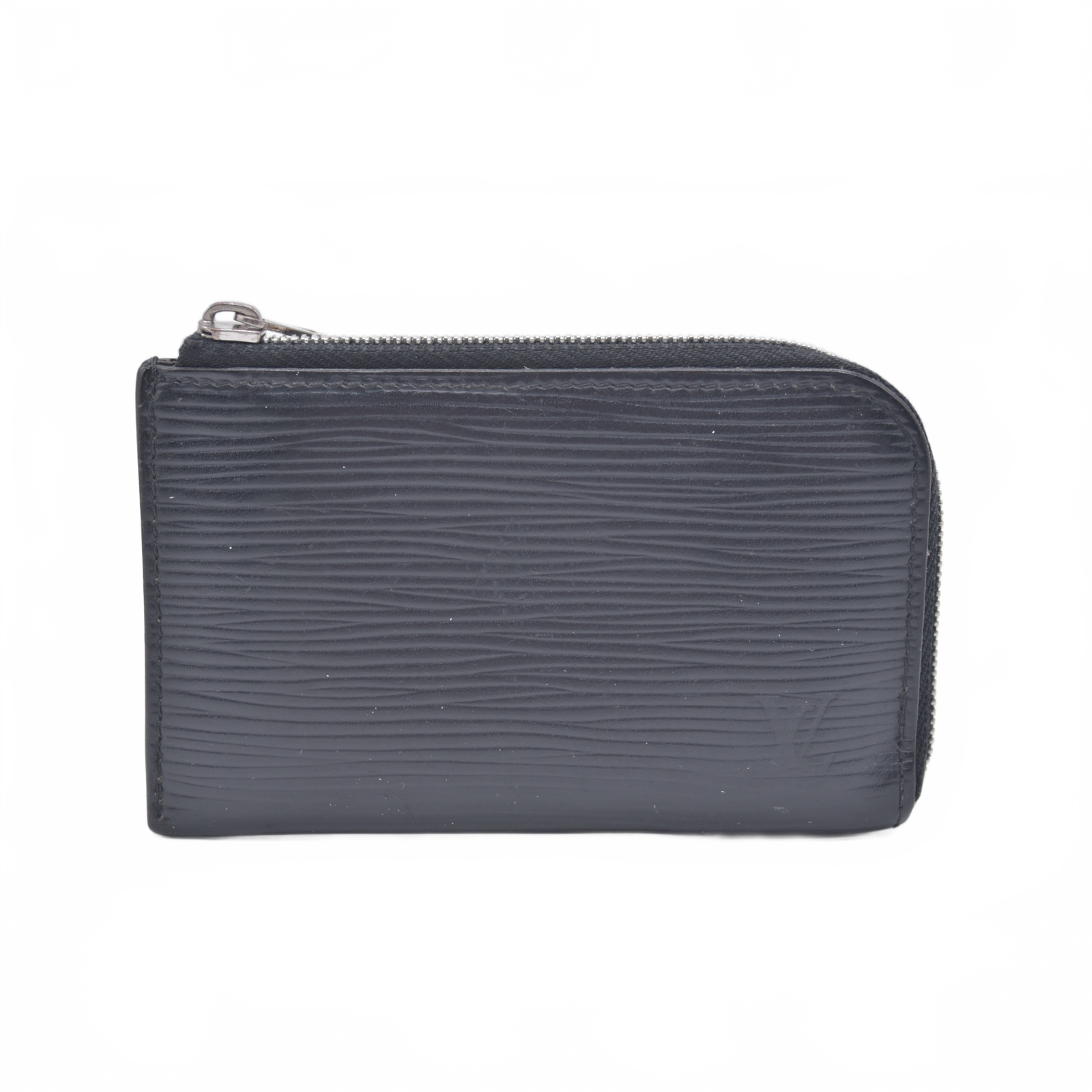 $555 2015 Louis Vuitton Epi Coin Purse Wallet Black TJ4155