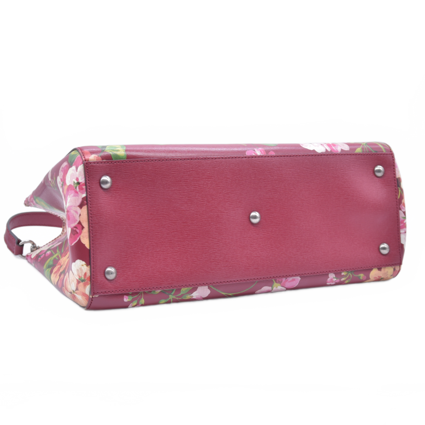 $3200 Gucci Bamboo Blooms Shopper Burgundy CONSIGNMENT