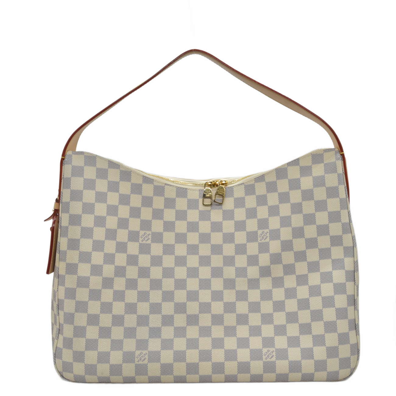 Louis Vuitton Damier Azur Slouchy MM Rose Ballerine