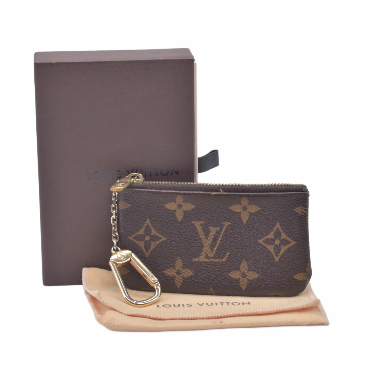 $355 2007 Louis Vuitton Monogram Key Pouch CA0077 CONSIGNMENT 10021285