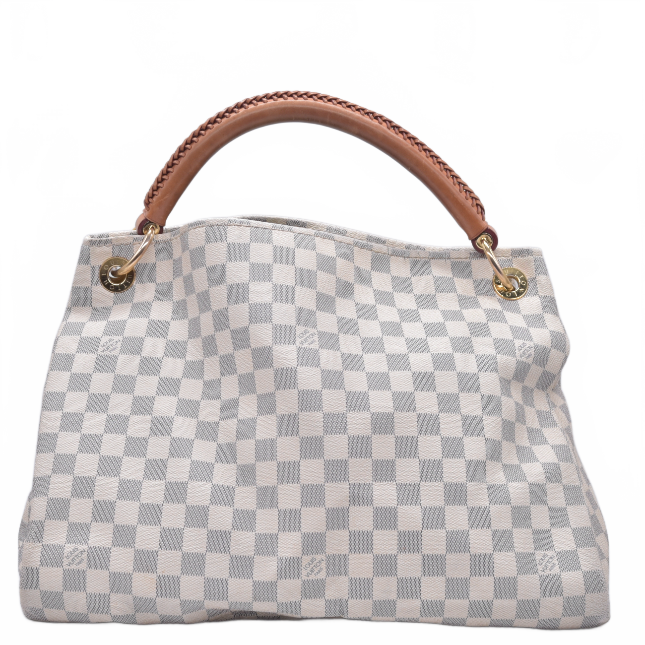 $2500 USA Louis Vuitton Damier Azur Artsy MM Hobo Shoulder Bag