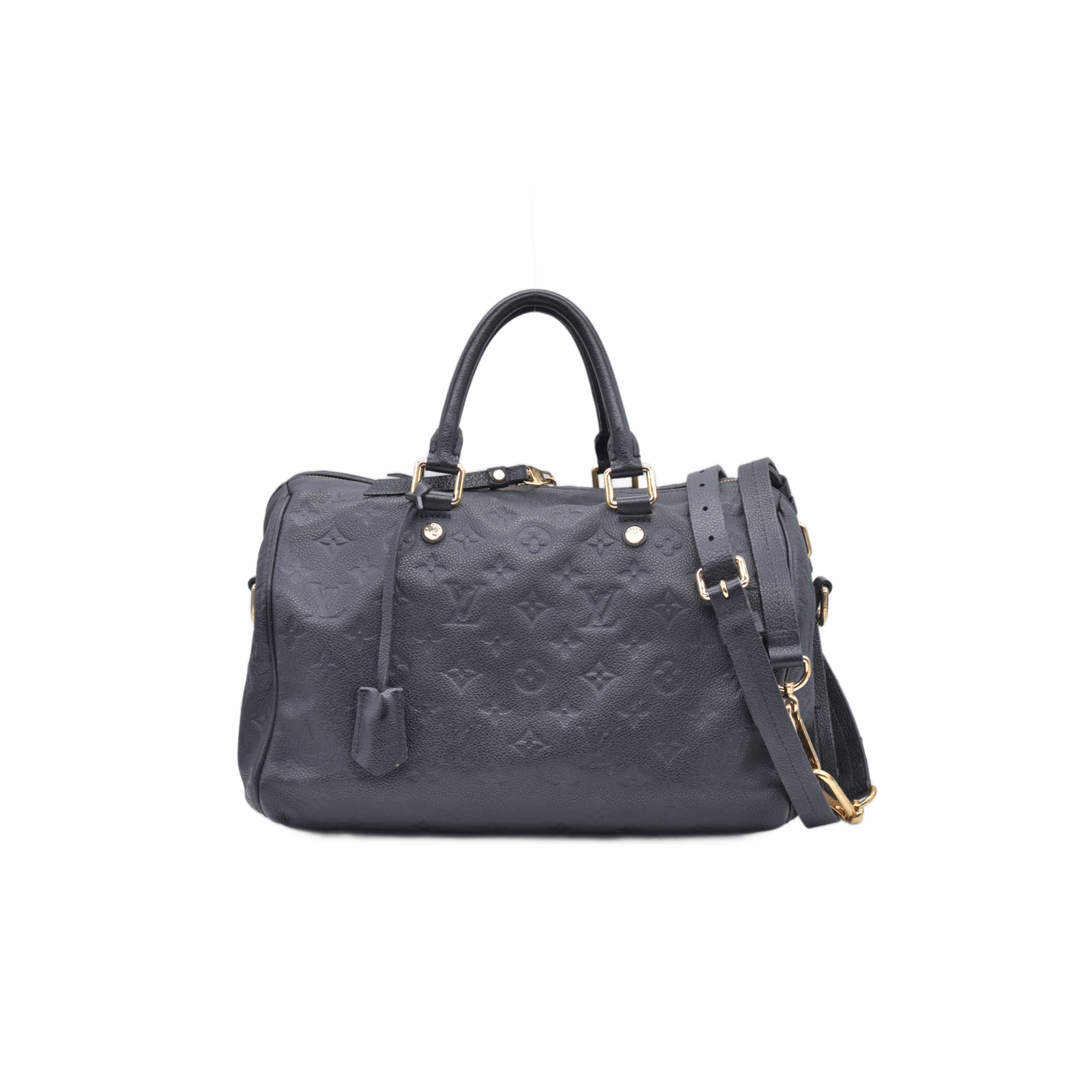 $3050 2014 Louis Vuitton Empreinte Speedy Bandouliere 30 Black 10021270 AH1174