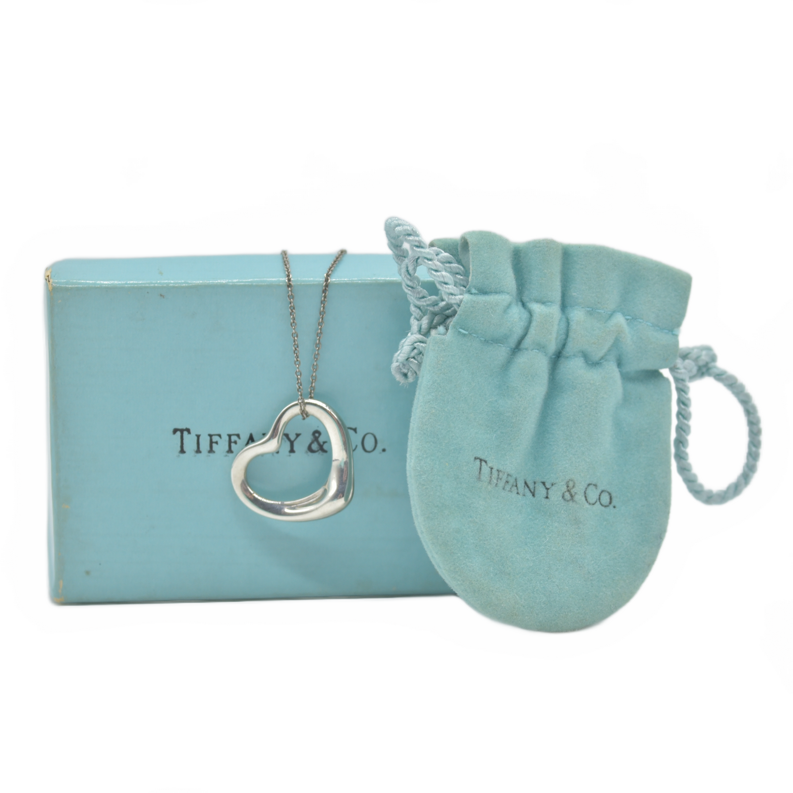 $525 Tiffany & Co. Elsa Peretti Open Heart Pendant 16 mm