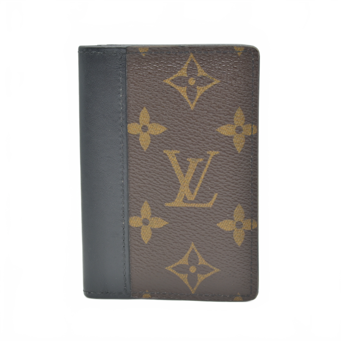 Louis Vuitton Monogram Macassar Organizer de Poche Black × Brown Card Case