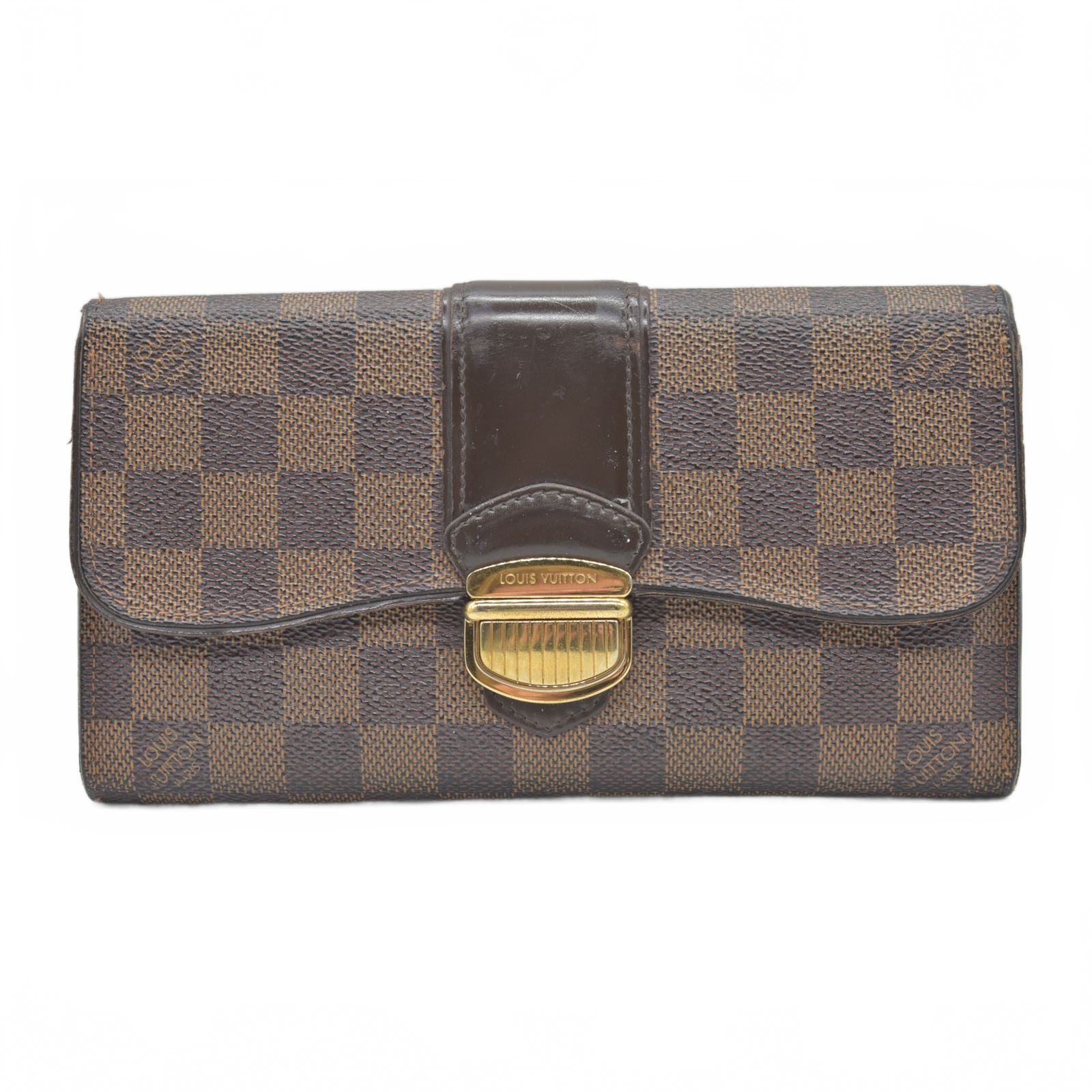 $940 2011 Louis Vuitton Damier Ebene Sistina Wallet CA3191