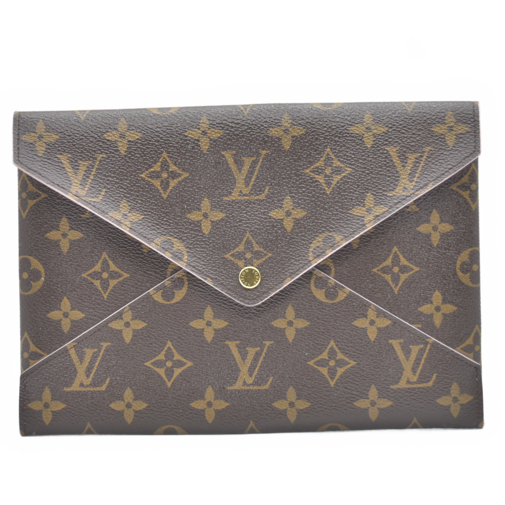 $845 2017 Louis Vuitton Monogram Large Kirigami Pochette Insert Rose Ballerine SP3107