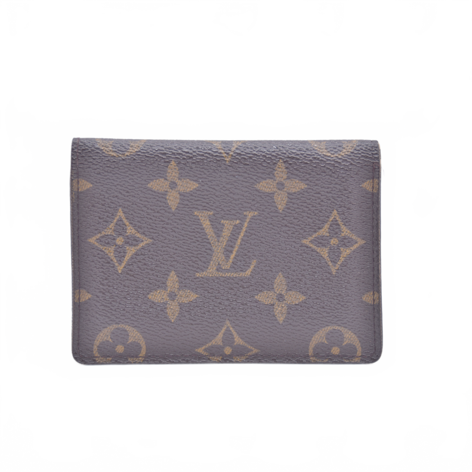 $360 2005 Louis Vuitton Monogram Porte 2 Cartes Vertical Card Holder CA1025
