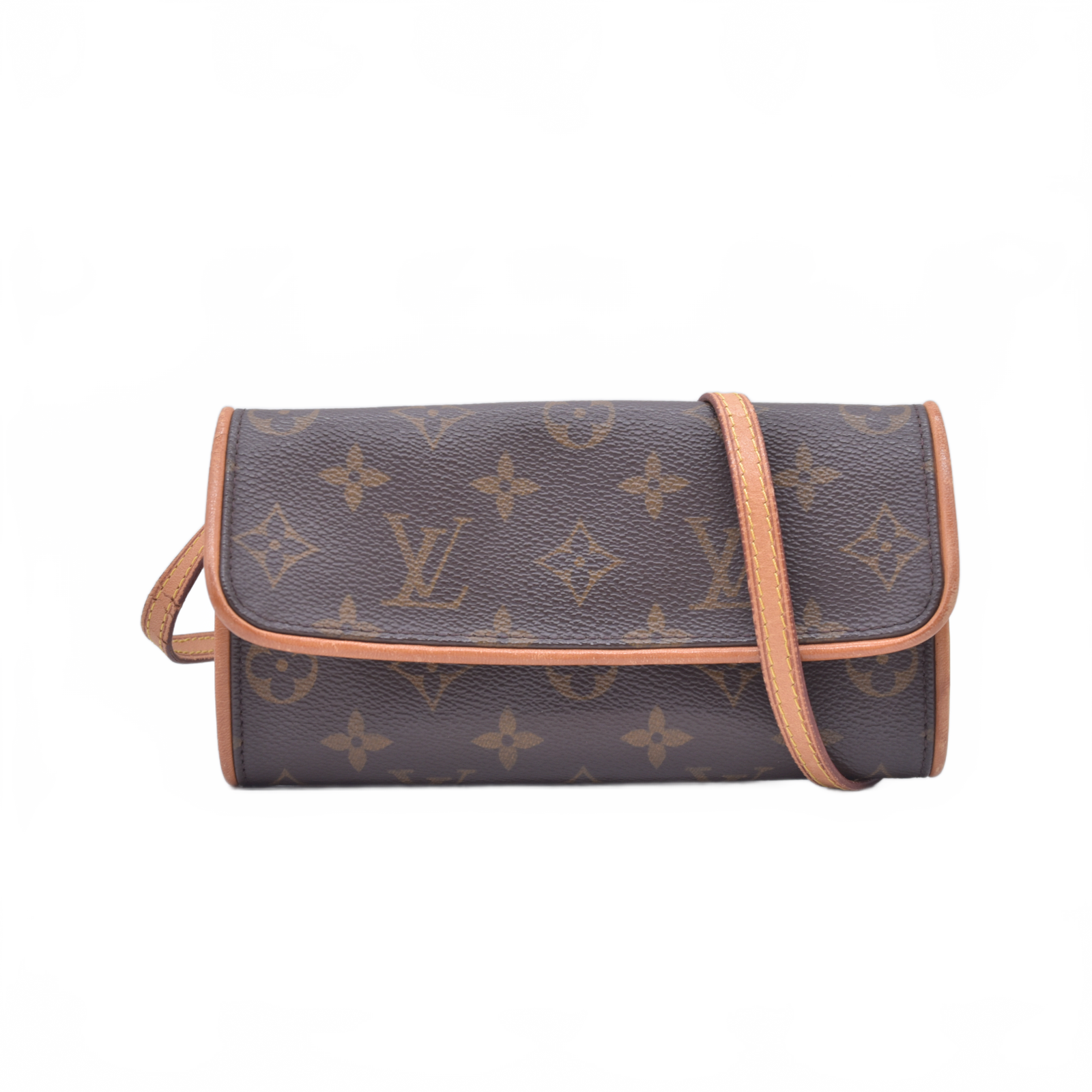 $630 1999 Louis Vuitton Monogram Pochette Twin PM Shoulder Bag Pouch (SD1909)