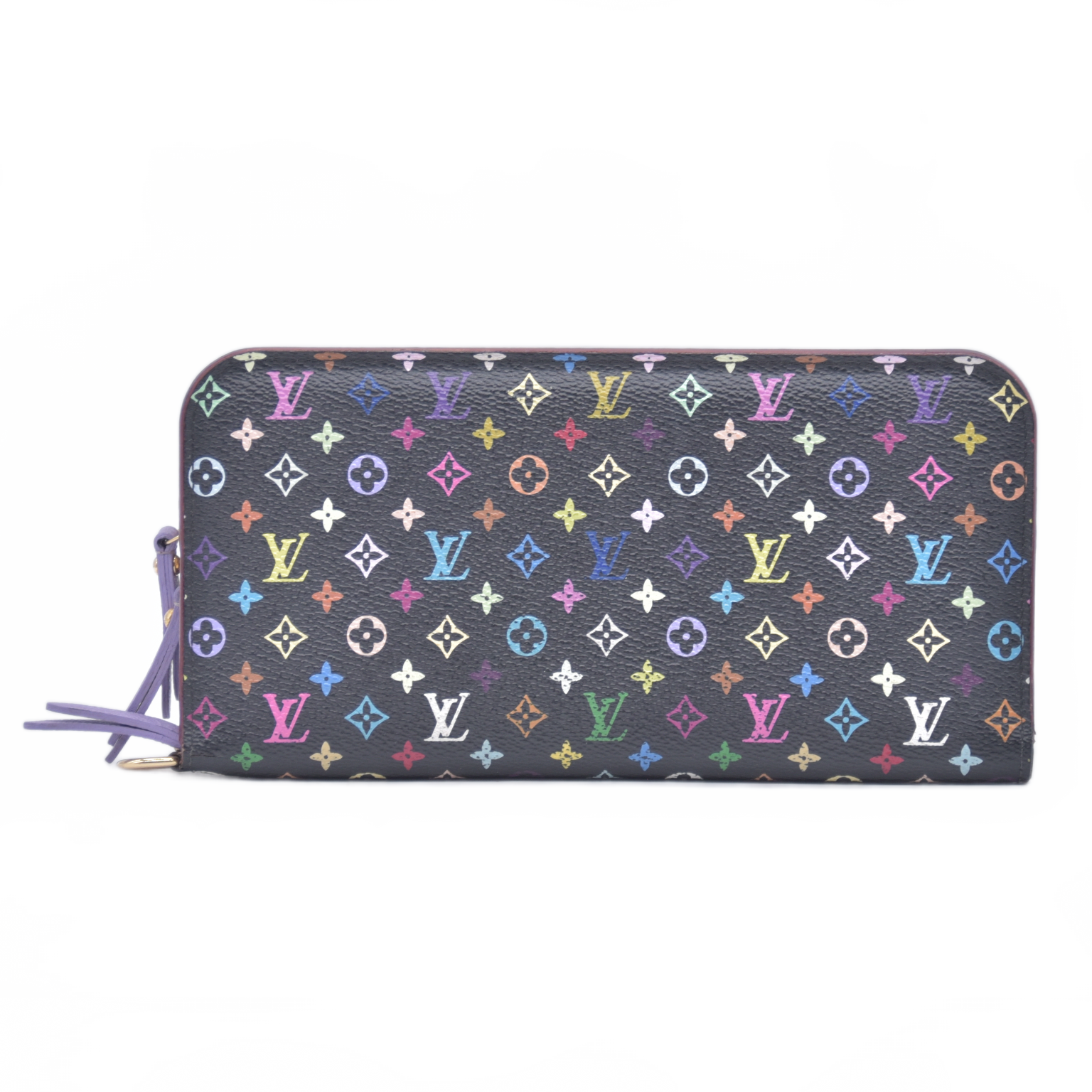 $890 Louis Vuitton Monogram Multicolor Insolite Wallet Black Purple CA2191 CONSIGNMENT