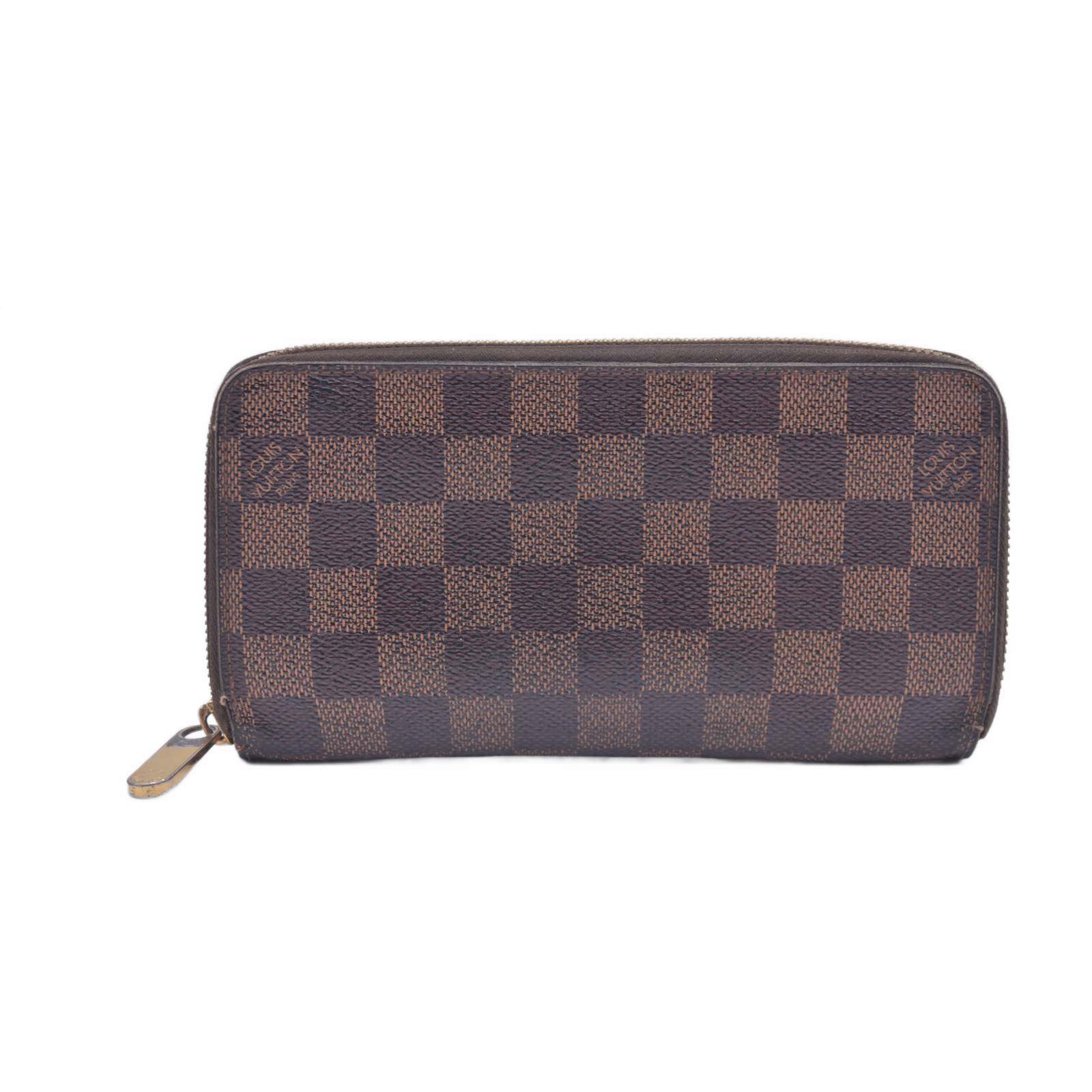 $940 2011 Louis Vuitton Damier Ebene Zippy Wallet CA1101 10021153
