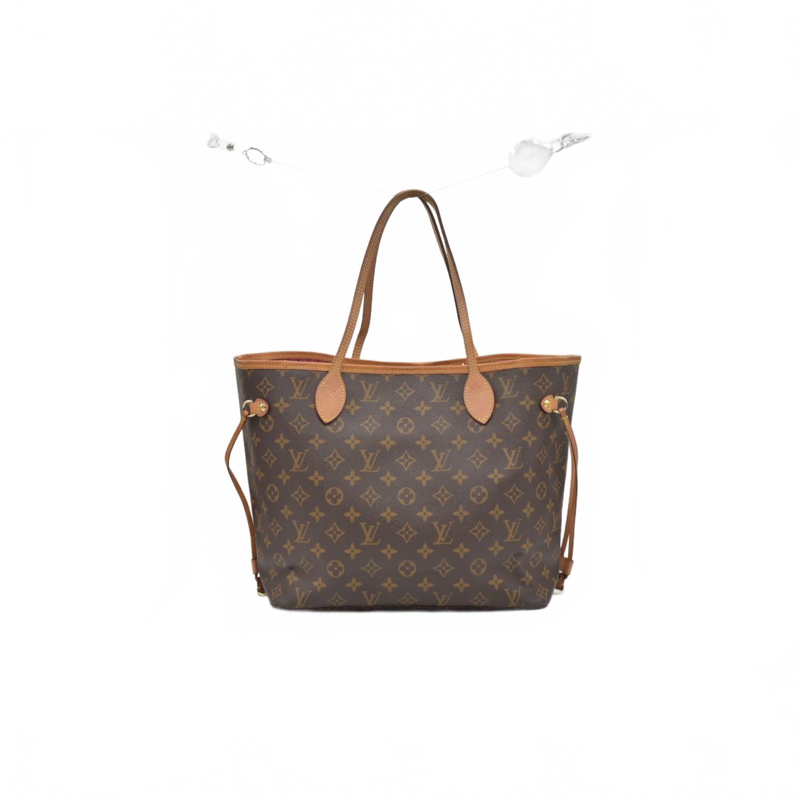 $2170 Louis Vuitton  Monogram Neo Neverfull MM Fuchsia