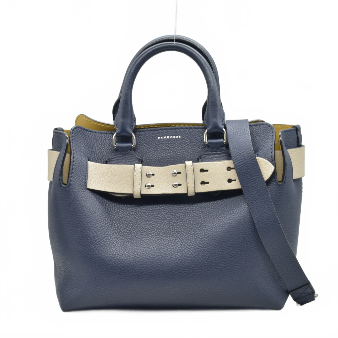 $2600 Burberry Marais Calfskin Medium Belt Bag Regency Blue CONSIGNMENT