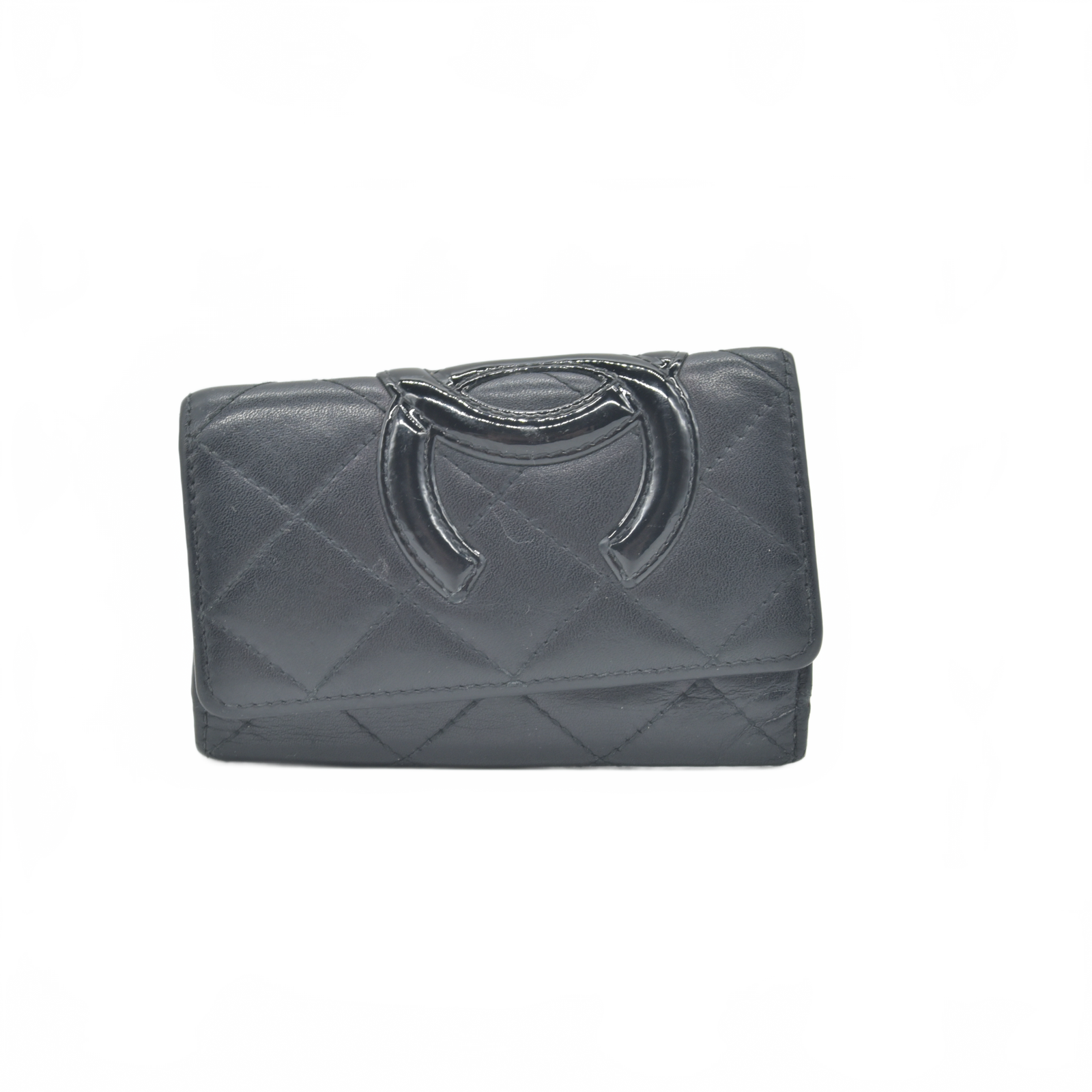 Chanel Cambon Line Quilted Leather Card Holder