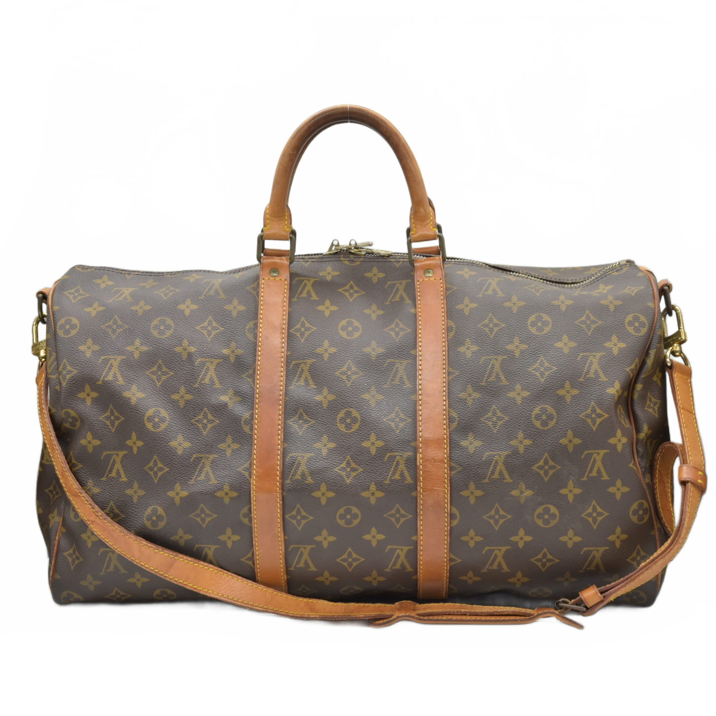 $2630 Louis Vuitton Keepall Bandouliere 50 Brown Monogram VI1920 1990