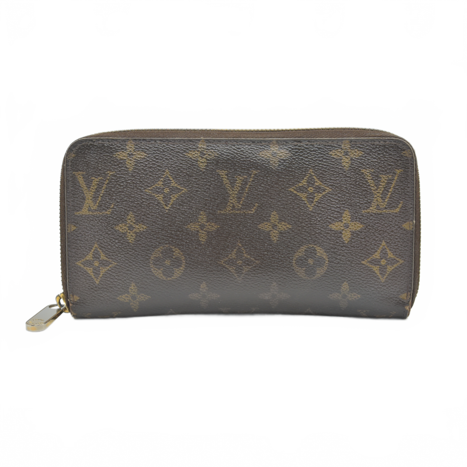 $915 2010 LOUIS VUITTON Monogram Zippy Wallet Brown CA2130