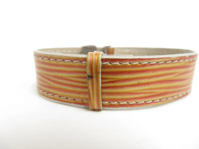 $475 Louis Vuitton Leather Epi Wish Wrap Bracelet Brown SN1909