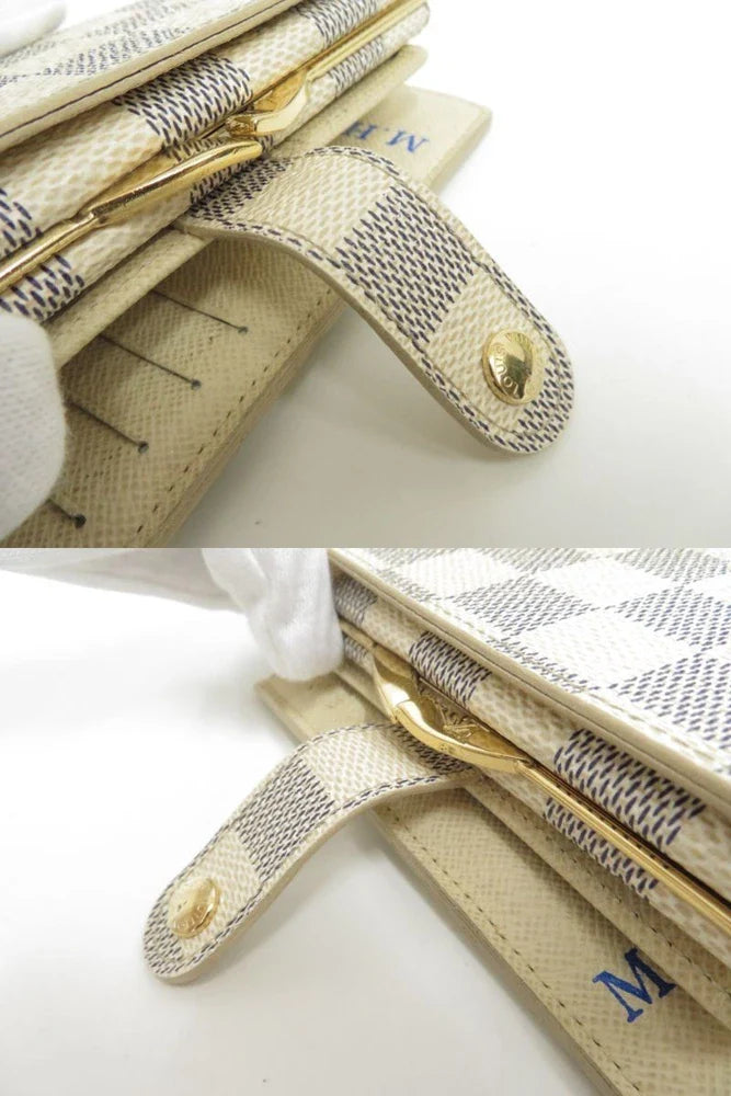 LOUIS VUITTON Damier Azur Porte Monnaie Billets Viennois Wallet