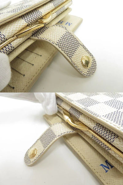 LOUIS VUITTON Damier Azur Porte Monnaie Billets Viennois Wallet