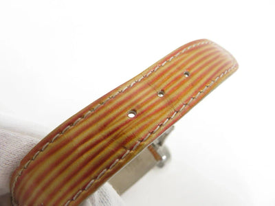 $475 Louis Vuitton Leather Epi Wish Wrap Bracelet Brown SN1909