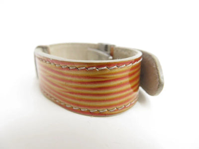 $475 Louis Vuitton Leather Epi Wish Wrap Bracelet Brown SN1909