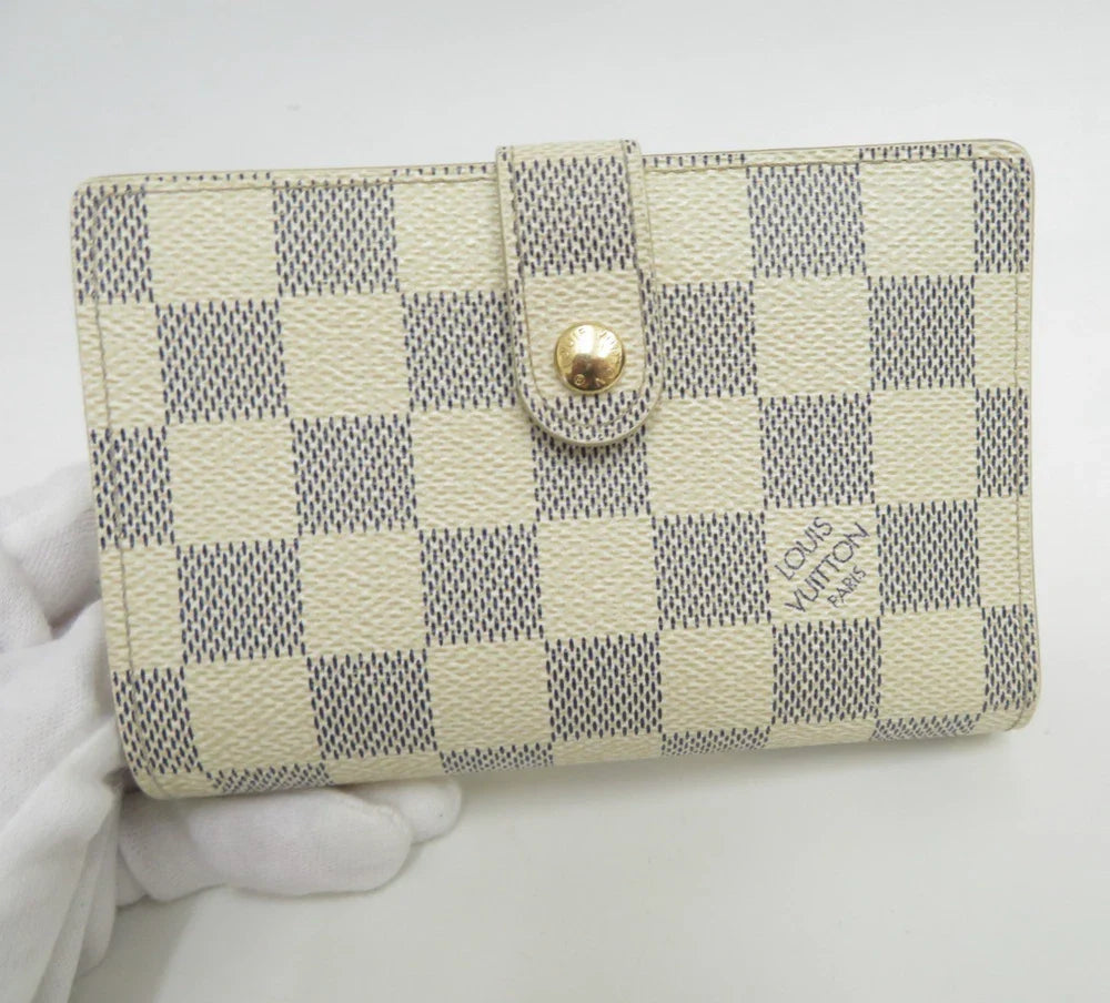 LOUIS VUITTON Damier Azur Porte Monnaie Billets Viennois Wallet