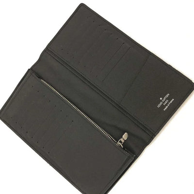 PRE-ORDER Louis Vuitton Taiga Porte feiulle Brazza Leather Long Wallet Ardoise