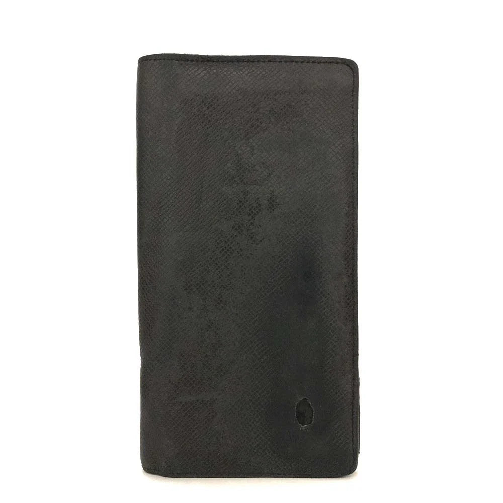 PRE-ORDER Louis Vuitton Taiga Porte feiulle Brazza Leather Long Wallet Ardoise