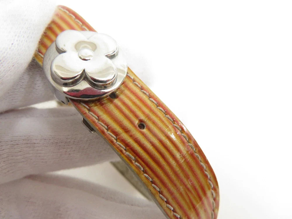 $475 Louis Vuitton Leather Epi Wish Wrap Bracelet Brown SN1909